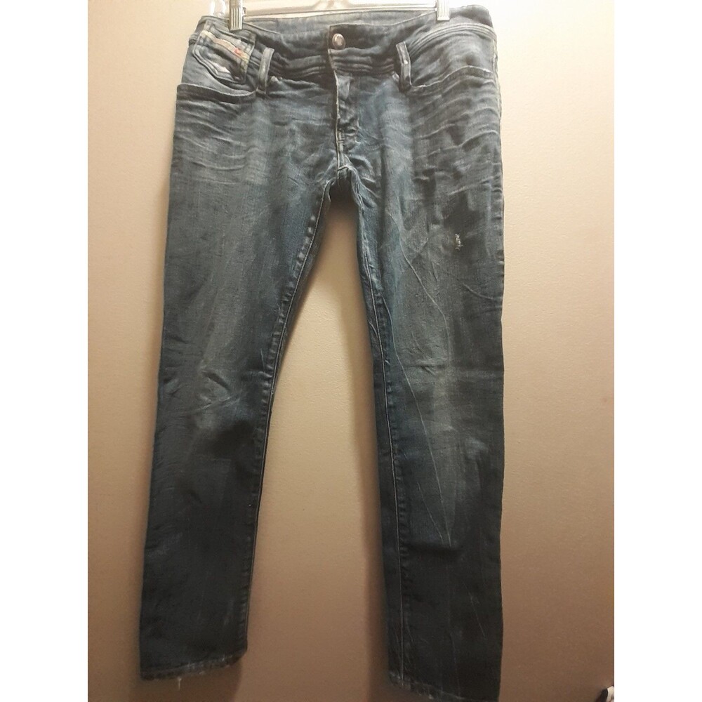 Diesel Women’s Low Rise Skinny Slim Fit Medium Wash Blue Stretch Denim 5-Pocket